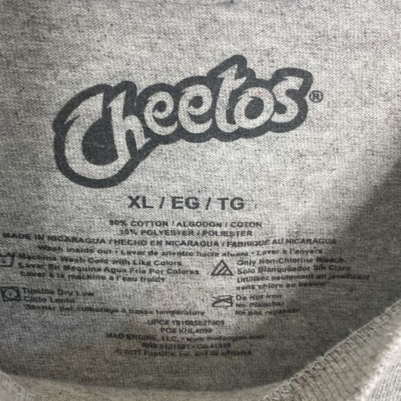 CHEETOS Men’s Light Gray T Shirt Size XL - Picture 2 of 3